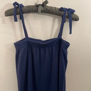 Sweatshirt fleece tie strap dress